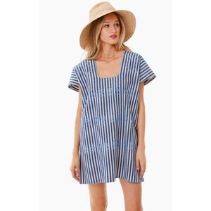 Tuckernuck Blue and White Striped Swim Coverup